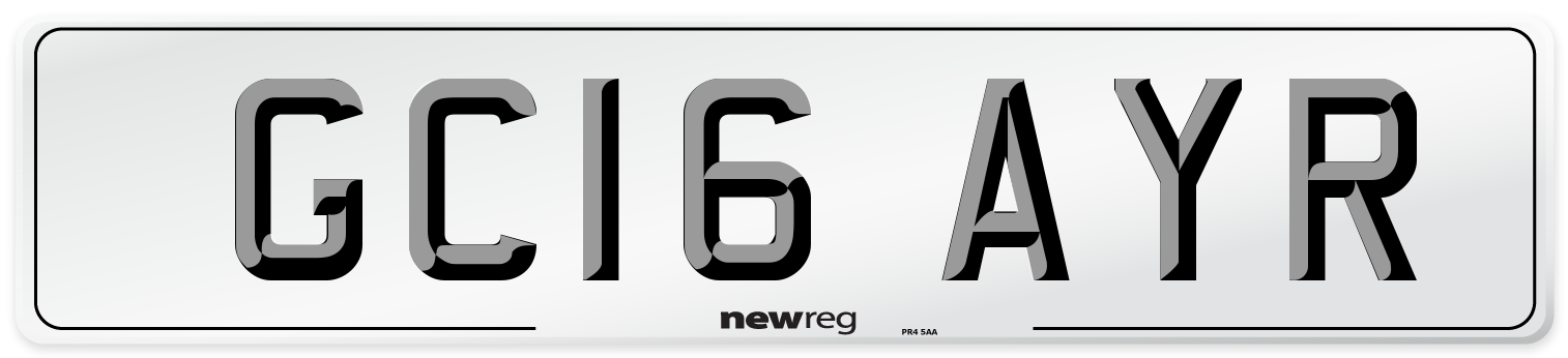 GC16 AYR Number Plate from New Reg
